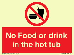 No Food or drink in the hot tub